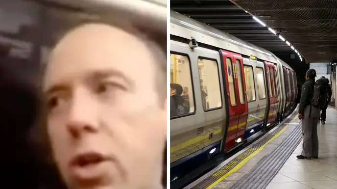 Matt Hancock was filmed being harassed on the Tube