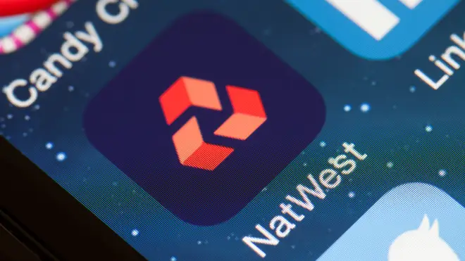 Natwest app icon on mobile phone