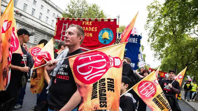 FBU members rally in London