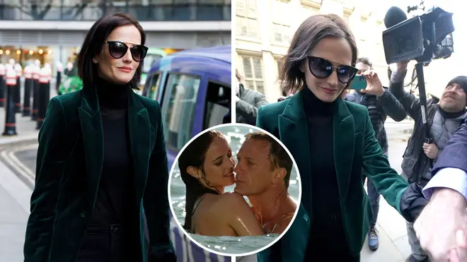 Eva Green arriving in London's High Court today to give evidence over failed sci-fi movie