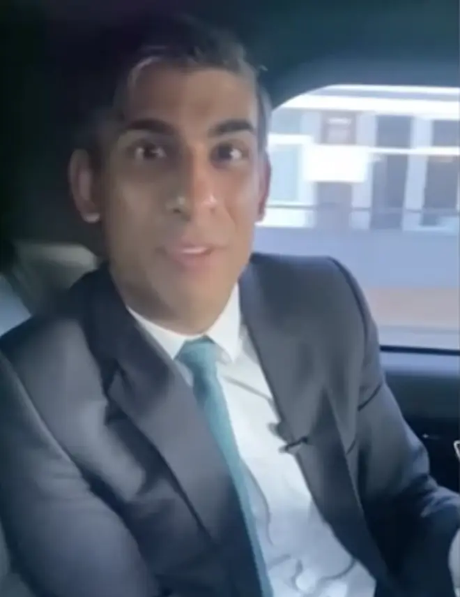 Rishi Sunak was filmed not wearing a seatbelt in a moving car