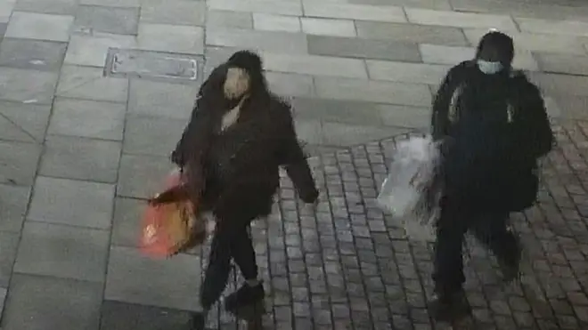 One of the new images is a still image from CCTV of the couple near Brick Lane, east London