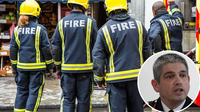 inquiry launched into claims firefighters took photos of dead women. Inset Ben Ansell