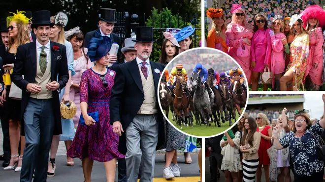 Racegoers dress up for their day at the races