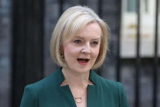 Liz Truss makes her final statement in Downing Street in front of national and international media, October 25, 2022.