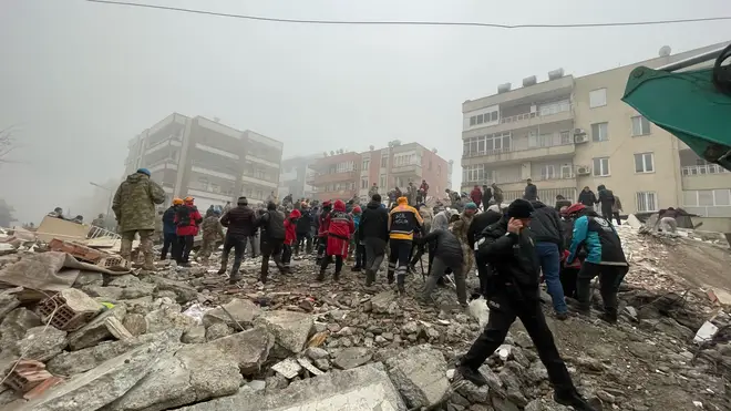 A massive earthquake left hundreds dead