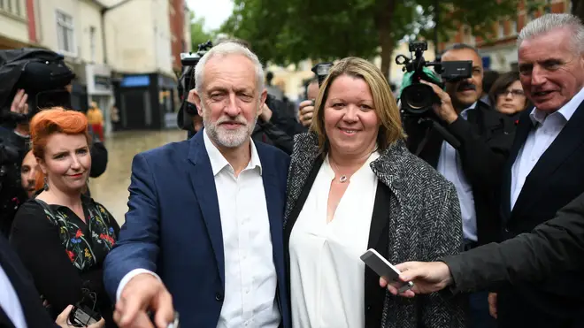 Labour leader with newly elected Lisa Forbes after the Peterborough by-election