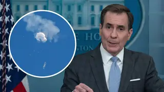 Spokesman John Kirby revealed details in a press conference less than a week after a Chinese spy balloon was shot down