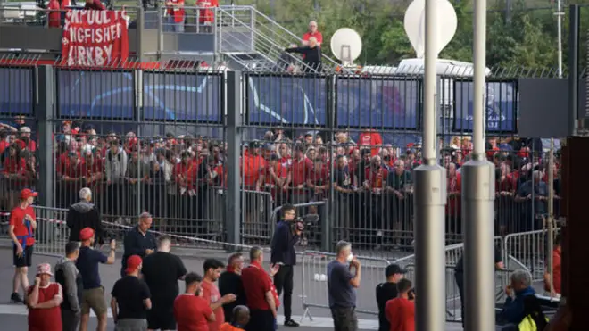 Fans waited for hours to gain access to ground.