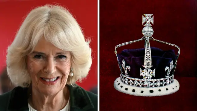 Camilla will wear Queen Mary&squot;s crown at King Charles&squot; coronation "in the interests of sustainability and efficiency".