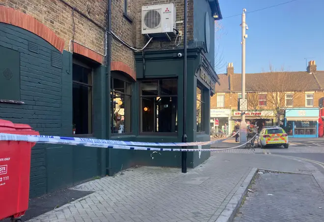 Police were called to the pub, shortly after 8.15pm following reports of an attack involving a machete.