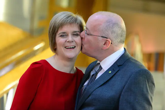 Nicola Sturgeon and her husband, SNP chief executive officer, Peter Murrell.