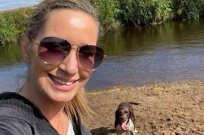 Nicola Bulley with her dog Willow