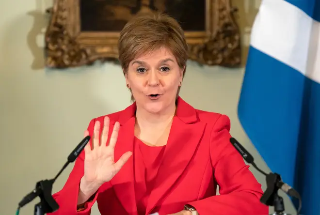 Scotland's First Minister, and leader of the Scottish National Party, Nicola Sturgeon, speaks during a press conference at Bute House in Edinburgh where she announced she will stand down as First Minister