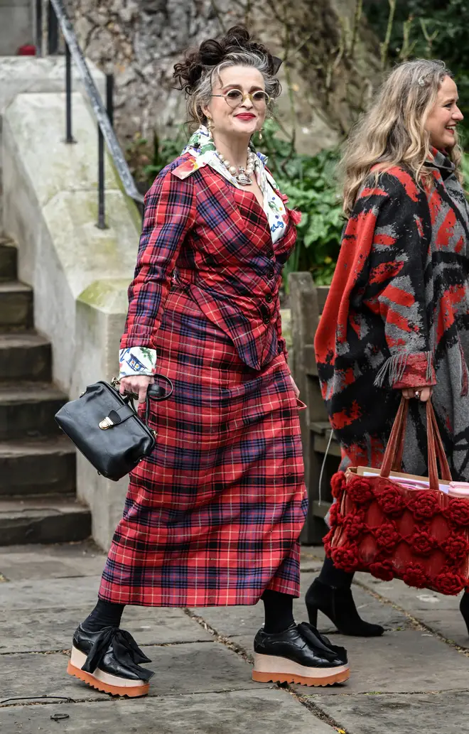 Helena Bonham Carter attends a memorial service to honour and celebrate the life of Dame Vivienne Westwood