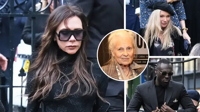 Kate Moss and Victoria Beckham are among attendees at Vivienne Westwood's funeral