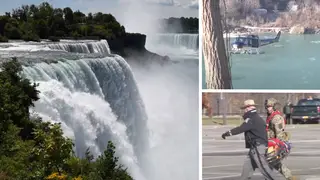 The woman jumped off Niagara Falls with her son