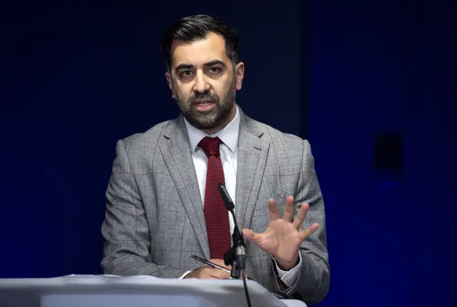 Health Secretary Humza Yousaf during a press conference on winter pressures in the NHS, at St Andrews House on January 16, 2023 in Edinburgh, Scotland.