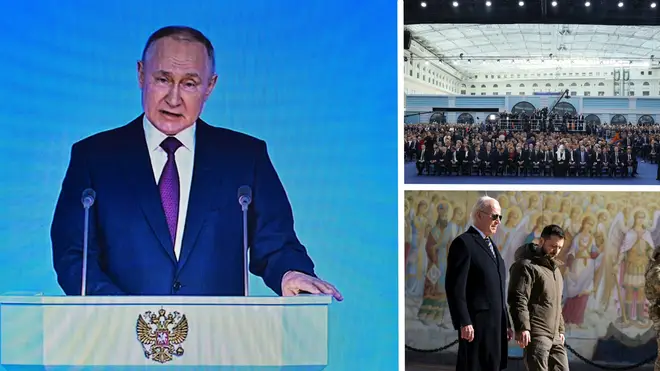 Putin delivered a major speech on the war in Ukraine today