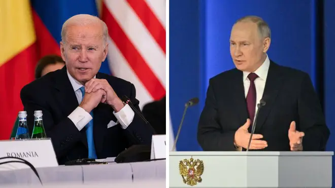 US President Joe Biden has said Vladimir Putin made a "big mistake" by announcing he would suspend Russia&squot;s participation in the last remaining nuclear arms treaty between the two countries.