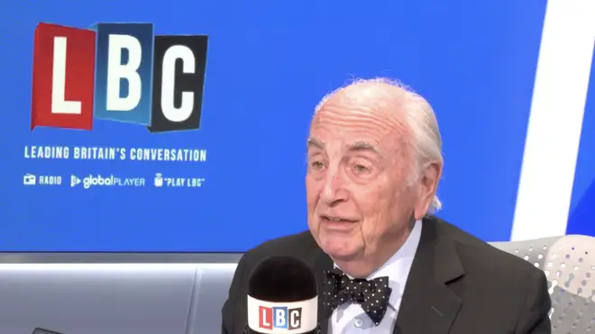 Tory Peer Lord Young in the LBC studio