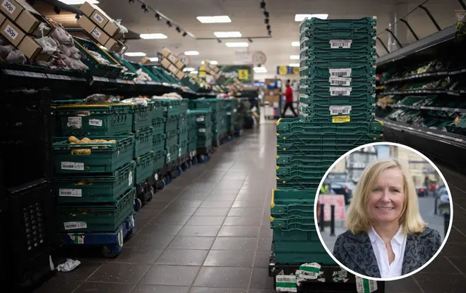 Liz Webster, from Save British Food, blamed supermarket shortages on Brexit