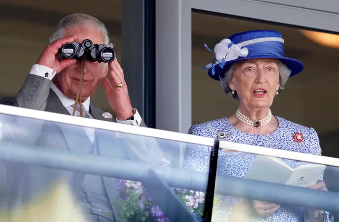 Lady Susan Hussey and King Charles III at Royal Ascot 2022