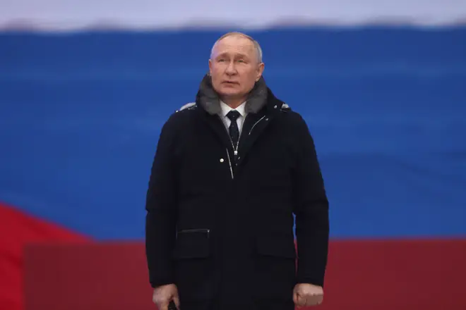 President Putin addresses Russian crowds one year after the invasion of Ukraine