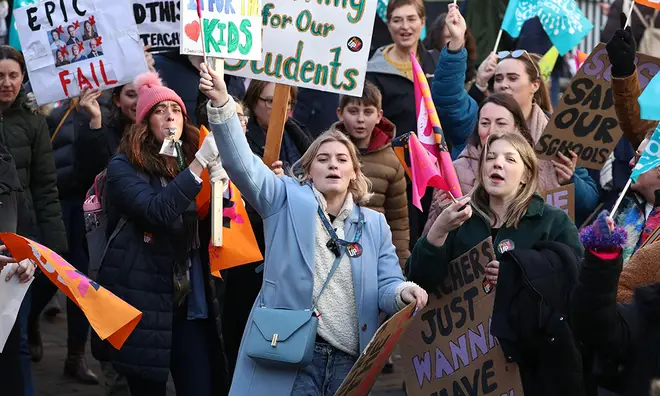 Teachers strike protest in London