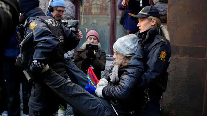 Greta Thunberg was hauled away by cops