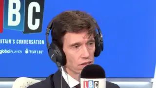 Rory Stewart was in the LBC studios.