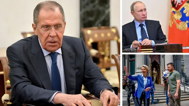 Sergei Lavrov alsely suggest that the war in Ukraine was launched against Russia