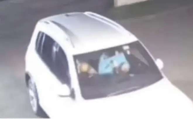 The car was pictured on CCTV shared by friends