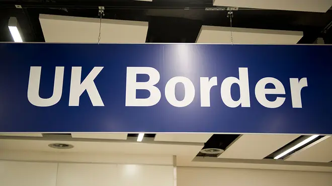 UK border sign
