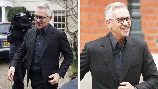 Gary Lineker pictured outside his London home this morning