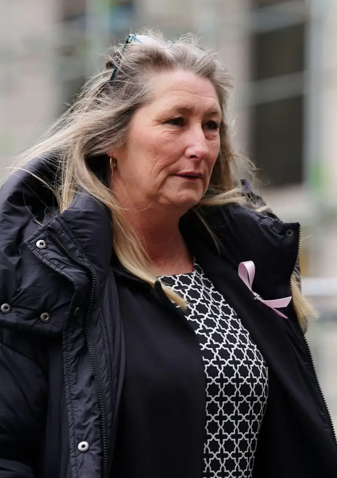 Cheryl Korbel, mother Olivia Pratt-Korbel, arrives at Manchester Crown Court for the trial