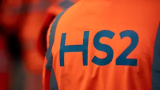 A worker at HS2’s Curzon Street site in Birmingham