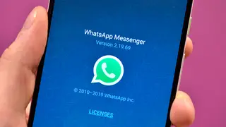 The WhatsApp app on a smartphone