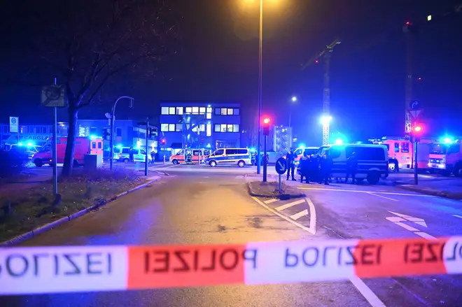 Police at the scene of a shooting in Germany