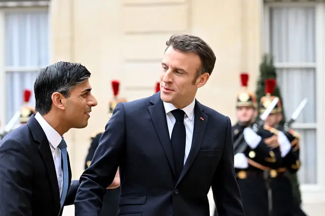 Rishi Sunak with Mr Macron