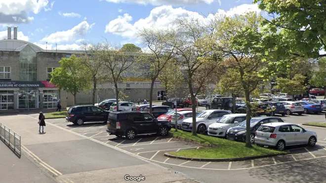 A woman was stabbed outside a leisure centre in Cheltenham on Thursday night