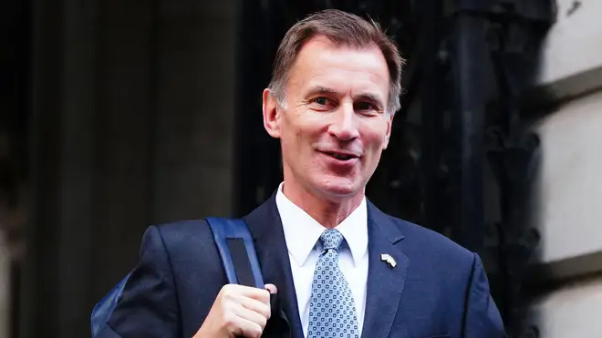 Jeremy Hunt is pictured on Downing Street last month