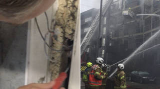 Fire safety expert inspects neighbouring building in Barking fire estate