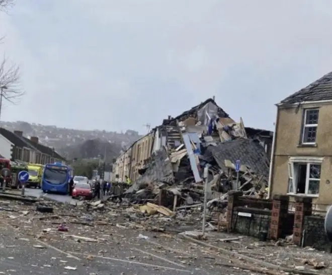 One resident said multiple houses had been damaged by the 'huge' explosion
