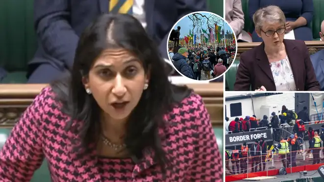 Suella Braverman has said she "will not back down"amid criticism of the government's migration Bill and condemned the  "grotesque slurs" that have been directed at her for saying "simple truths about the impact of unlimited and illegal migration”.