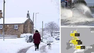 Weather warnings for rain and snow will remain in place until Thursday