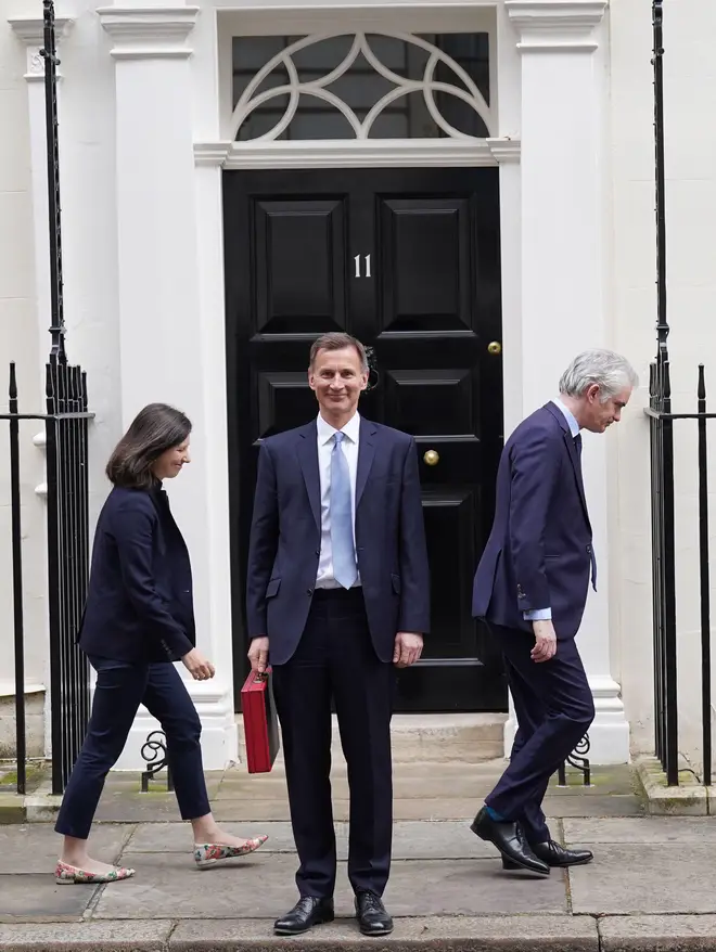Mr Hunt on his way to deliver the Budget