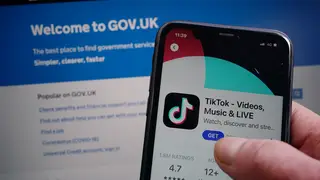 The TikTok app on the App Store on an iPhone screen