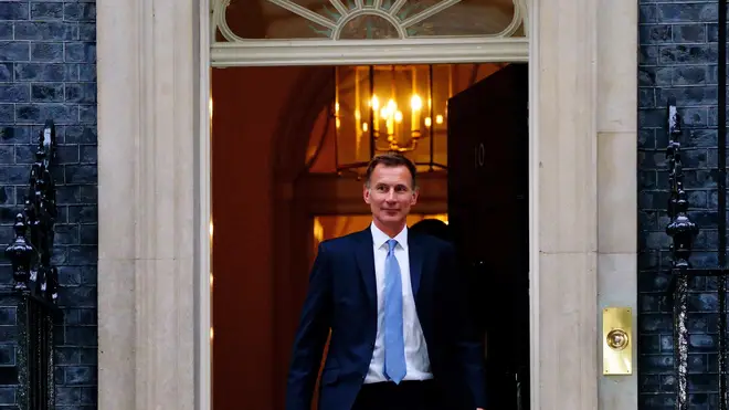 Jeremy Hunt leaves 10 Downing Street in London
