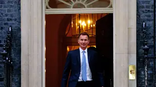 Jeremy Hunt leaves 10 Downing Street in London